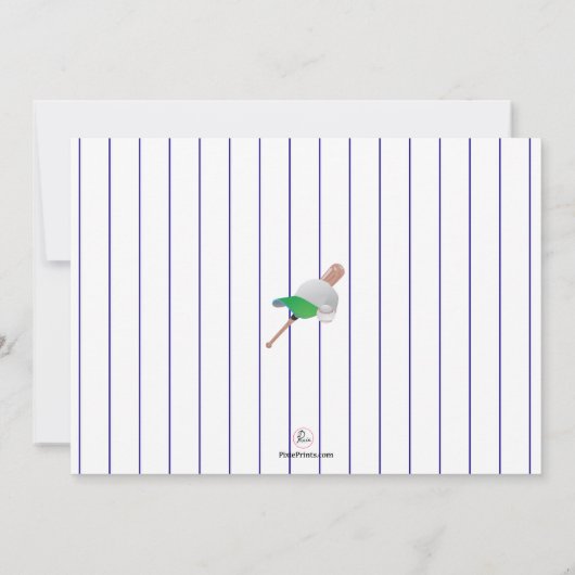 Play Ball Photo Invitation Kaart (Achterkant)