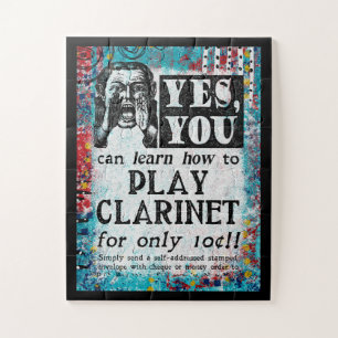 Play Clarinet - Funny Vintage Ad Legpuzzel
