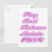 Play Cool Hakuna Matata .png Briefkaart (Voorkant / Achterkant)