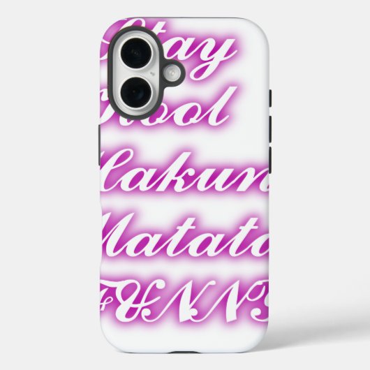 Play Cool Hakuna Matata .png Case-Mate iPhone Case (Achterkant)