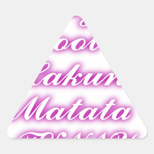 Play Cool Hakuna Matata .png Driehoek Sticker (Voorkant)