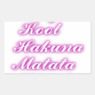 Play Cool Hakuna Matata .png Rechthoekige Sticker