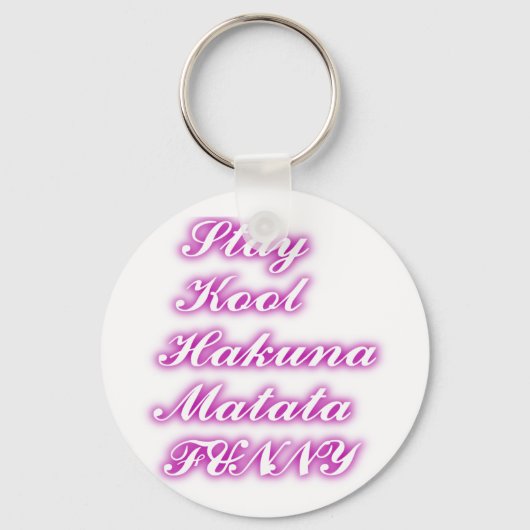 Play Cool Hakuna Matata .png Sleutelhanger (Voorkant)