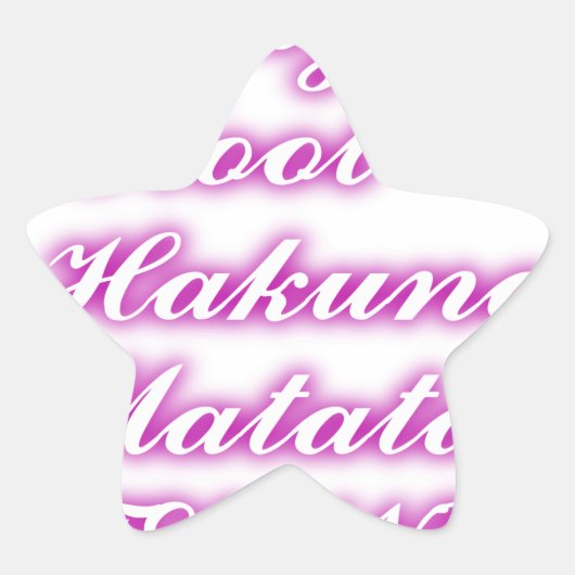Play Cool Hakuna Matata .png Ster Sticker (Voorkant)