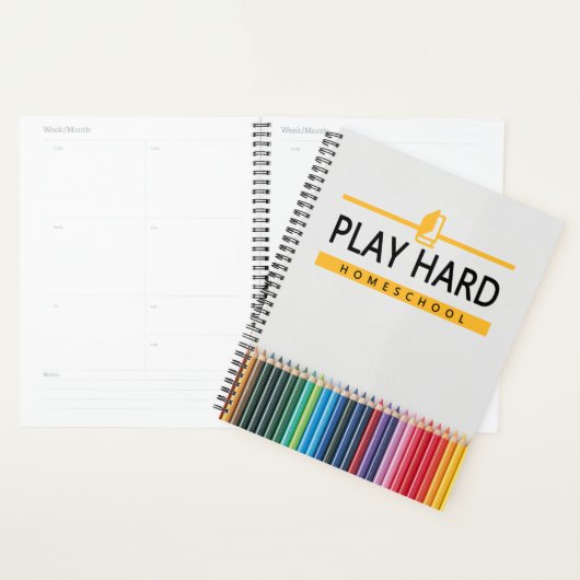 Play Hard Homeschoft Planner (Devant avec enveloppe)
