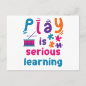 Play is Seriële leerling overdag voorschoolleraar Briefkaart (Voorkant)