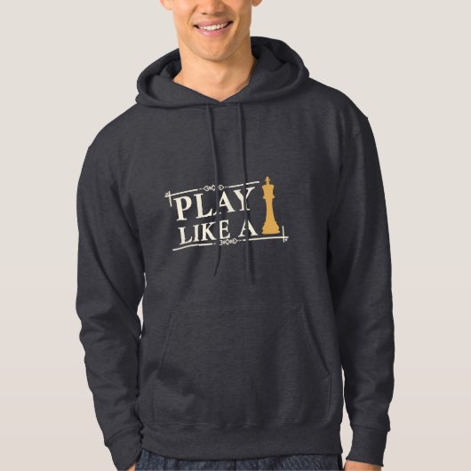 Play Like a King – Power Strategy Quote - Style B Hoodie (Voorkant)