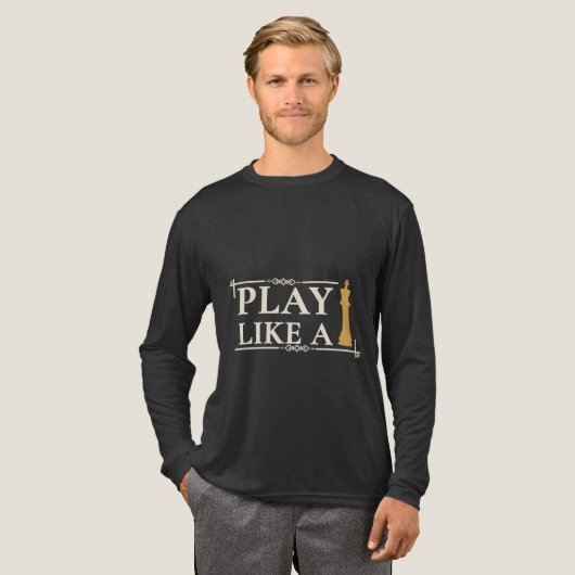 Play Like a King – Power Strategy Quote - Style B Tri-Blend Shirt (Voorkant)