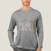 Play Like a King – Power Strategy Quote - Style B Tri-Blend Shirt (Voorkant volledig)