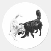 Play Never Waits Ronde Sticker (Voorkant)