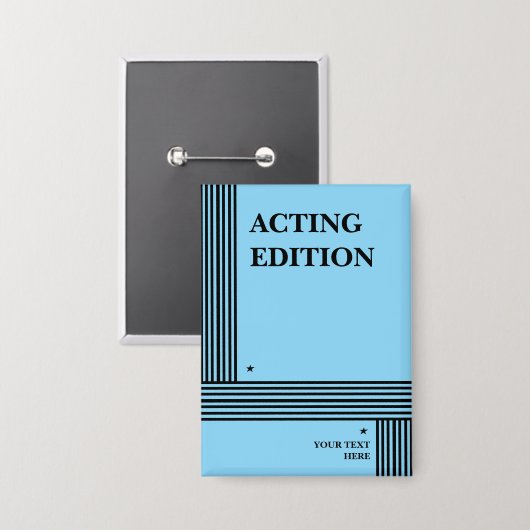 Play Script-stijl van de Acting Edition Button (Voorkant / Achterkant)