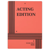 Play Script-stijl van de Acting Edition Klembord (Achterkant)