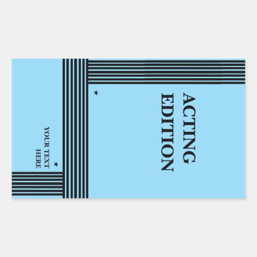 Play Script-stijl van de Acting Edition Rechthoekige Sticker (Voorkant)