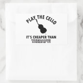 Play    thecello rechthoekige sticker (Tas)