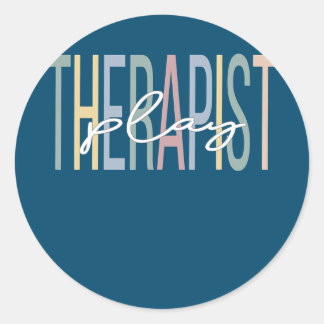 Play Therapist Boho Play Therapy Ronde Sticker