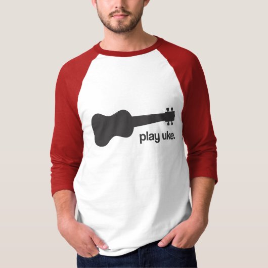 "Play uke"-ontwerp T-shirt (Voorkant)