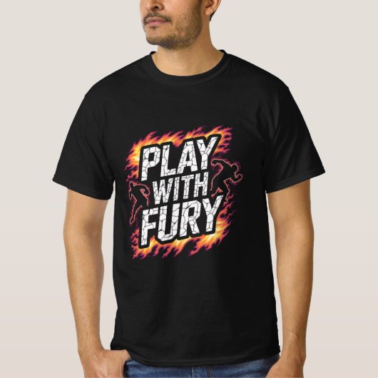 Play With Fury – Intense Flame Runner T-Shirt (Devant)