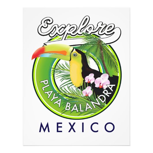 Playa Balandra Mexico retro logo Foto Afdruk (Voorkant)