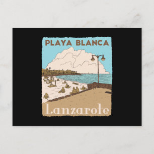 Playa Blanca Lanzarote Canary Island Beach Spanje Briefkaart