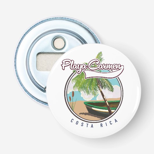 Playa Carmen Costa Rica Button Flesopener (Voorkant)