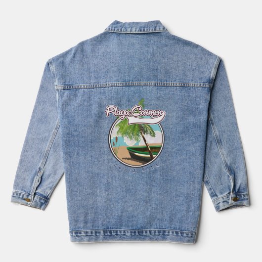 Playa Carmen Costa Rica Denim Jacket (Achterkant)