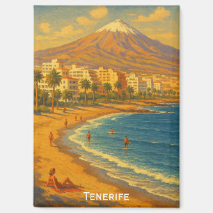 Playa de las Américas, Tenerife Vintage Reizen Magneet