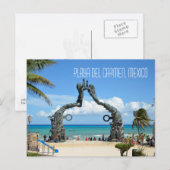Playa del Carmen Caribbean Zee Beach Scene Briefkaart (Voorkant / Achterkant)