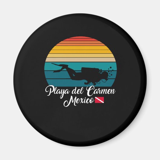 Playa del Carmen Mexico Diving Magneet (Voorkant)