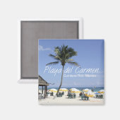 Playa del Carmen Mexico Plage Voyage Frigo Magnet (Recto/Verso)