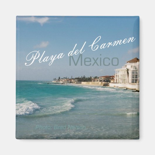 Playa del Carmen Mexico Plage Voyage Frigo Magnet (Devant)
