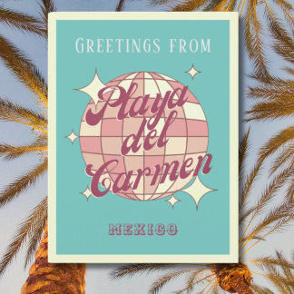 Playa del Carmen Mexico Retro Briefkaart