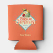 Playa del Carmen Mexico Retro Cocktail  Blikjeskoeler (Achterkant)