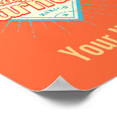 Playa del Carmen Mexico Retro Cocktail  Poster (Hoek)