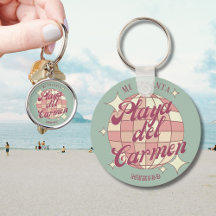 Playa del Carmen Mexico Retro souvenir decor blauw