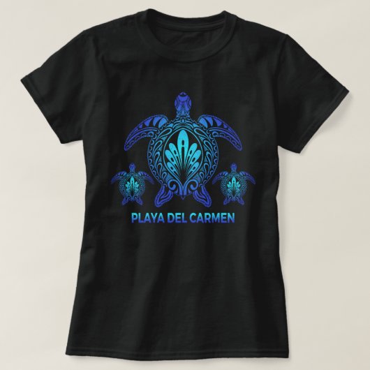 Playa del Carmen Zee Turtle Souvenirs T-shirt (Design voorkant)