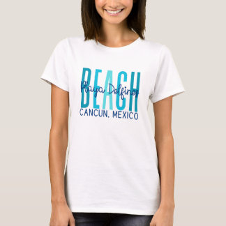 Playa Delfines Cancun Mexico (Oceaan) T-shirt