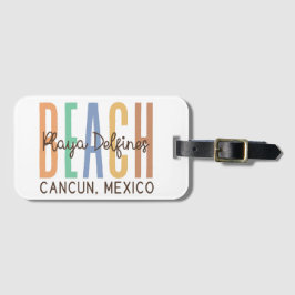 Playa Delfines Cancun Mexico (Zand) Bagagelabel