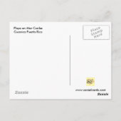 Playa en Mar Caribe Guanica Briefkaart (Achterkant)