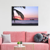 Playa Hermosa Strand Zonsondergang Palmen Canvas Afdruk (Insitu (Woonkamer))