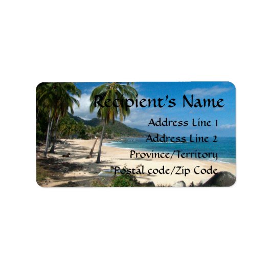 Playa Los Caballos Blue Etiket (Voorkant)