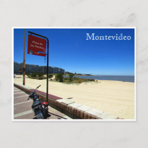 playa pocitos montevideo briefkaart
