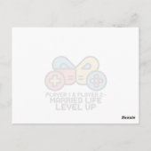 Player 1 & 2 Married Gamer Briefkaart (Achterkant)
