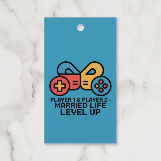 Player 1 & 2 Married Gamer Cadeaulabels (Achterkant)