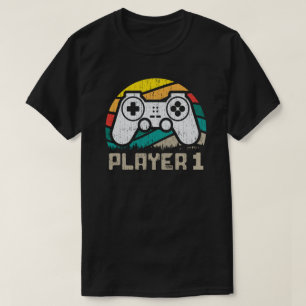 Player 1 Player 2 Matching Gamer Couple T-shirt
