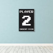 Player 2-gamerontwerp canvas afdruk (Insitu (Houten vloer))