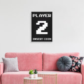 Player 2-gamerontwerp canvas afdruk (Insitu (Woonkamer))