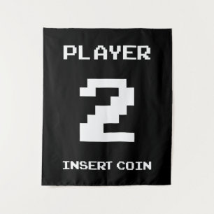 Player 2-gamerontwerp wandkleed
