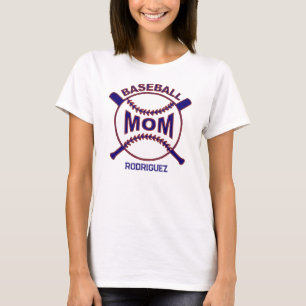 Player Name Blue Baseball Ma T-Shirt