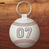 Player-nummer 07 - Koel Baseball-titels Sleutelhanger (Voorkant)