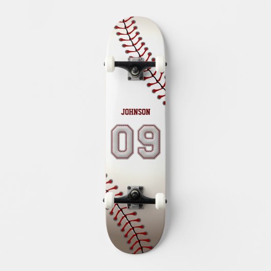 Player-nummer 09 - Koel Baseball-titels Skateboard (Voorkant)